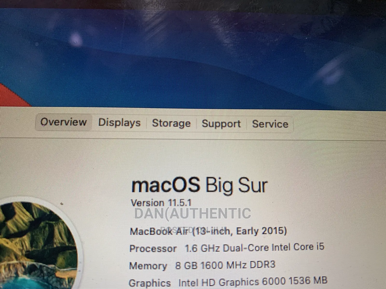 Laptop Apple MacBook Air 2015 8GB Intel Core i5 SSD 128GB