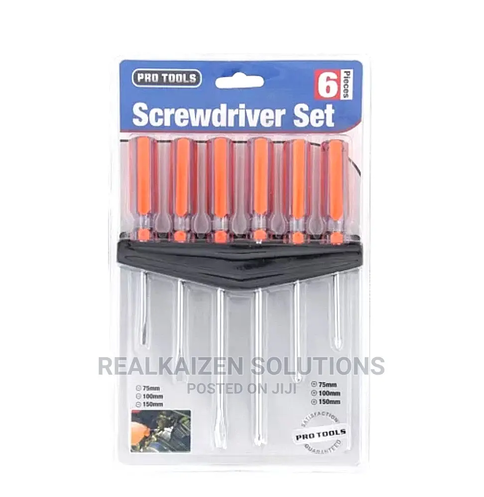 PRO TOOLS 6 Piece Screwdriver Set With Wall Mounting Rack
