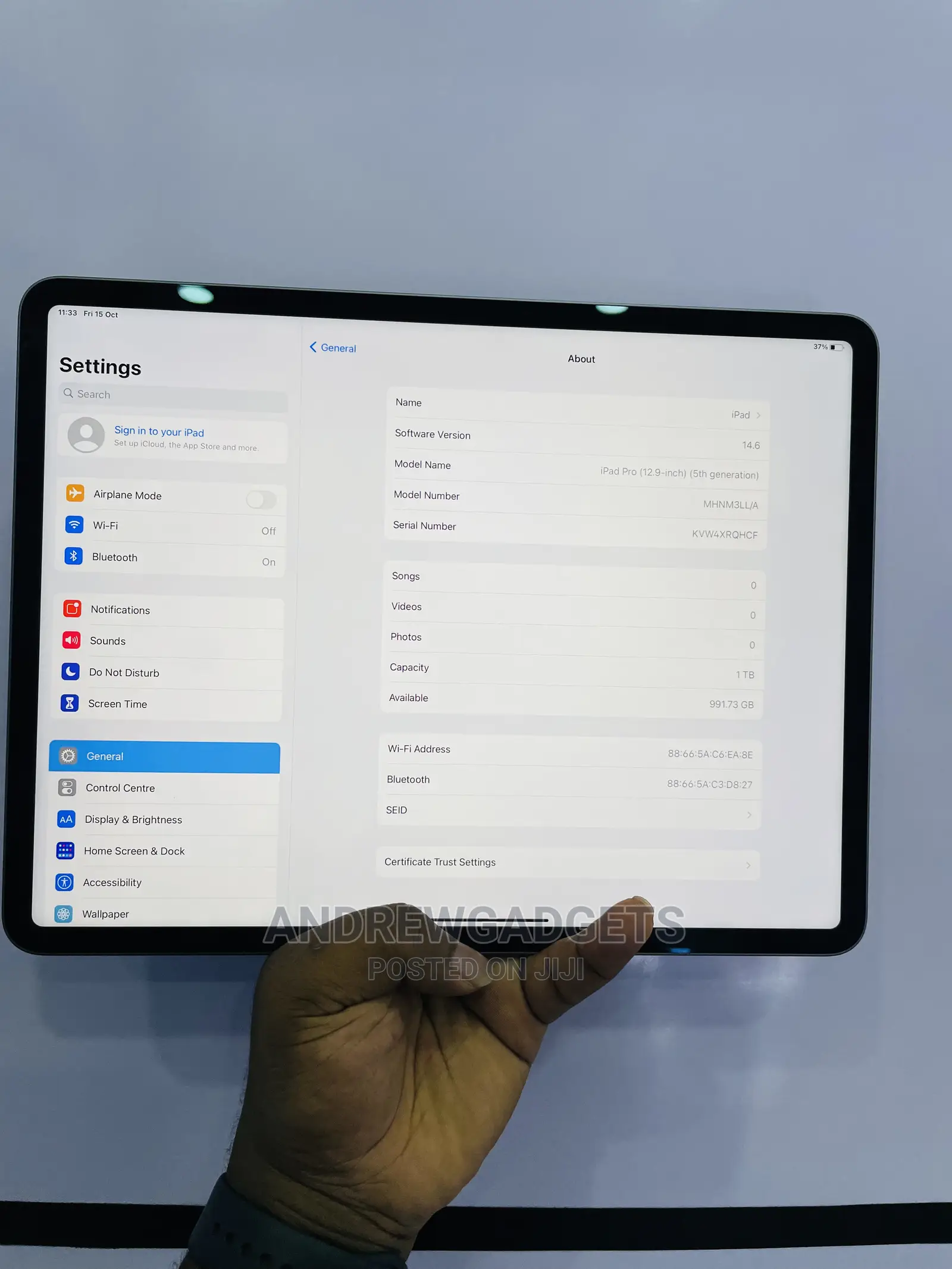 Apple iPad Pro 12.9 (2020) 1 TB Gray