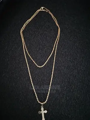 Cross Double Chain Necklaces Available