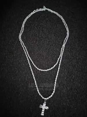 Silver Rope Necklaces Available With a Cross Pendant