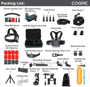 COOPIC 58-In-1 Gopro Action Camera Accessories Kit
