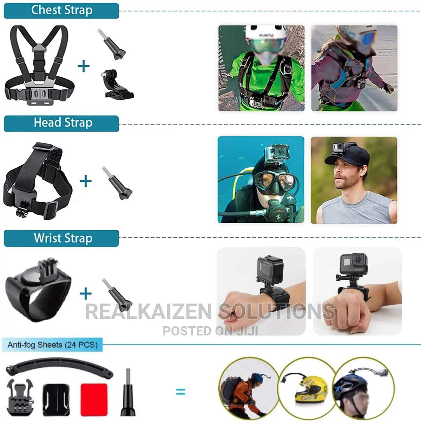 COOPIC 58-In-1 Gopro Action Camera Accessories Kit