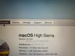 Laptop Apple MacBook Air 2012 4GB Intel Core I5 SSD 128GB