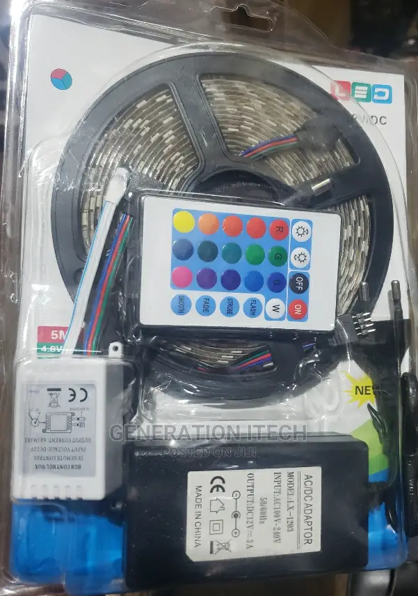 5M LED Color Changing Strip Light With Complete Accessories