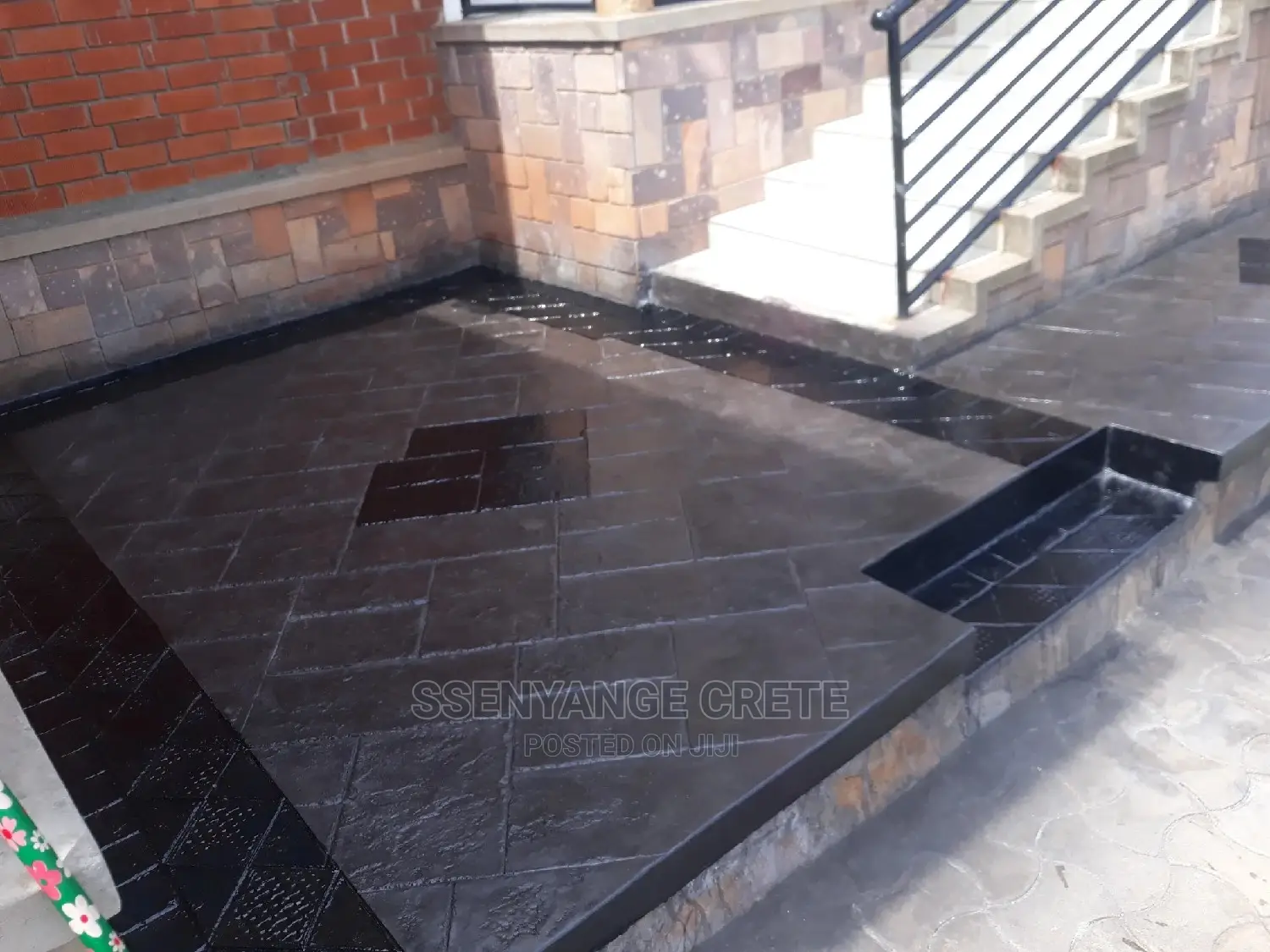 Stamped Concrete With Epoxy Finish