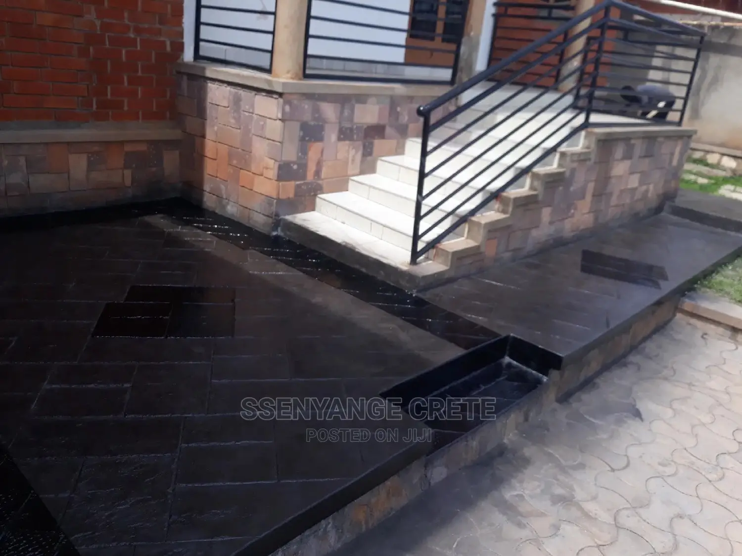 Stamped Concrete With Epoxy Finish