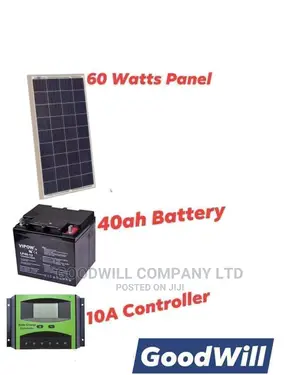 60W Solar System Half Kit (Panel, Battery Controller).