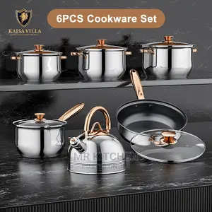 0kaisa Villa Non Stick Cookware Set Stainless Cooking Pot
