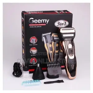 Geemy Rechargeable Hair Shaving Machine, Shaver- 3 in 1