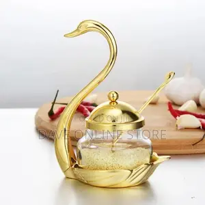 Swan Sugar Bowl /Salt Glass Jar