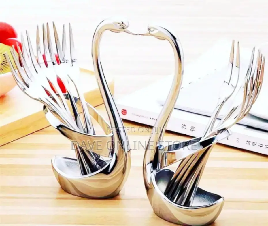 Swan Base Holder Cutlery Set