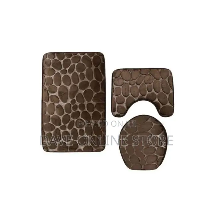 3 Piece Bathroom Mat Set