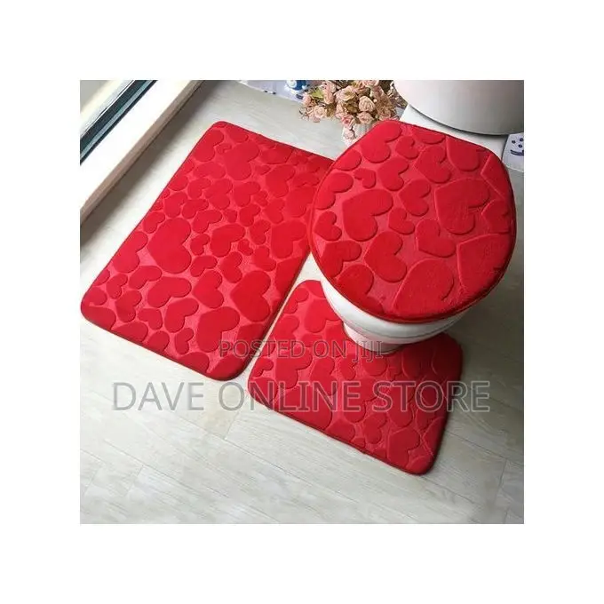 3 Piece Bathroom Mat Set