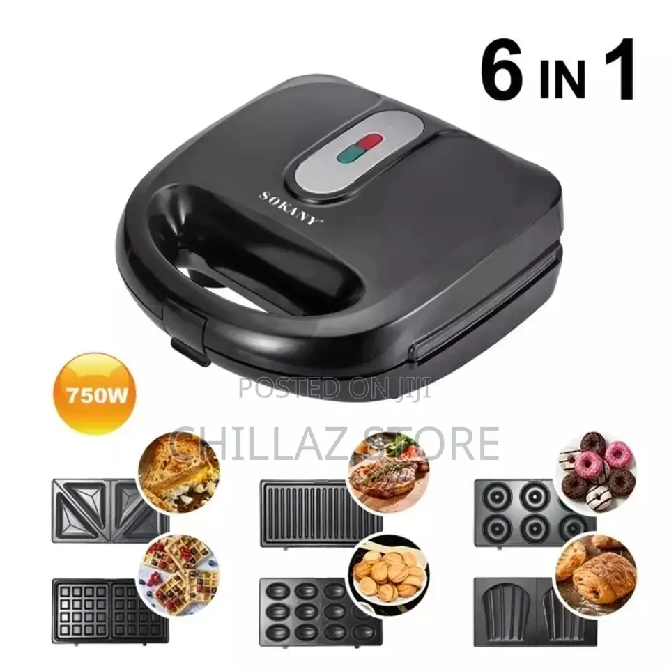 6in1 Sokanyi Sandwich,Grilk,Donut, Waffle Maker