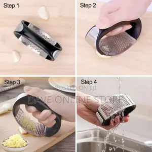 Stainless Steel Garlic Chopper Press Slicer -