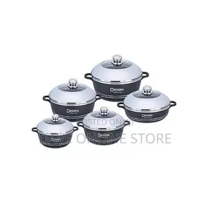 Dessini 5 Pieces Non-Stick Saucepan Set - Black,