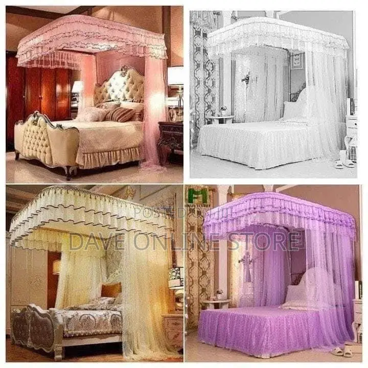 Two Stand Fancy Rail Executive Canopy Mosquito Net -