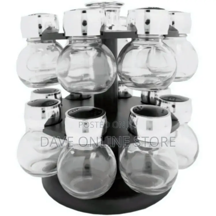 16pc Revolving Kitchen Herbs Spice Rack Storage Organizer