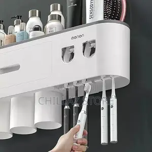 Toothbrush Station/Toothpaste Dispenser