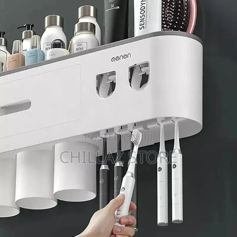 Toothbrush Station/Toothpaste Dispenser
