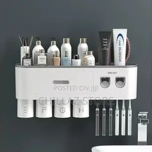 Toothbrush Station/Toothpaste Dispenser