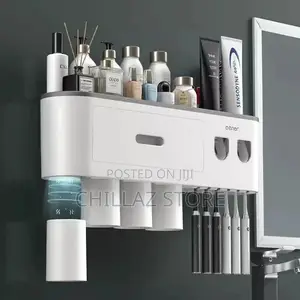 Toothbrush Station/Toothpaste Dispenser