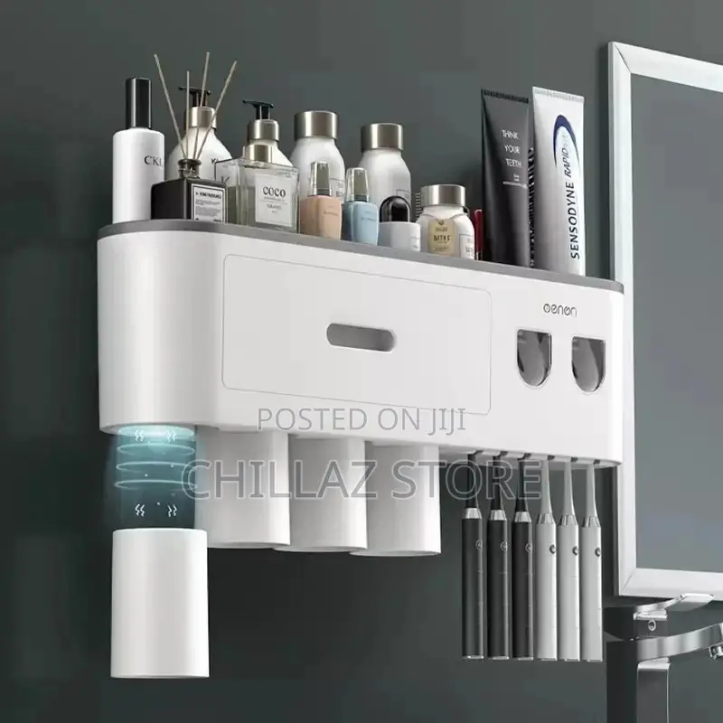 Toothbrush Station/Toothpaste Dispenser