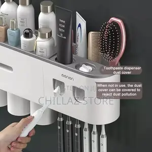 Toothbrush Station/Toothpaste Dispenser