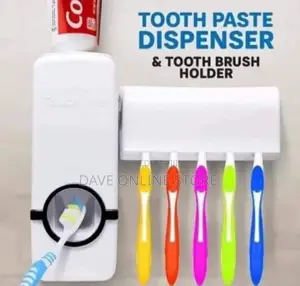 Toothpaste Dispenser Toothbrush Holder