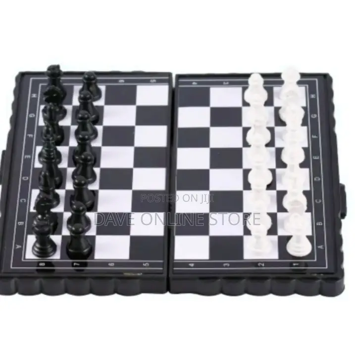 Mini Portable Fold Able Pocket Chess – Black ,White