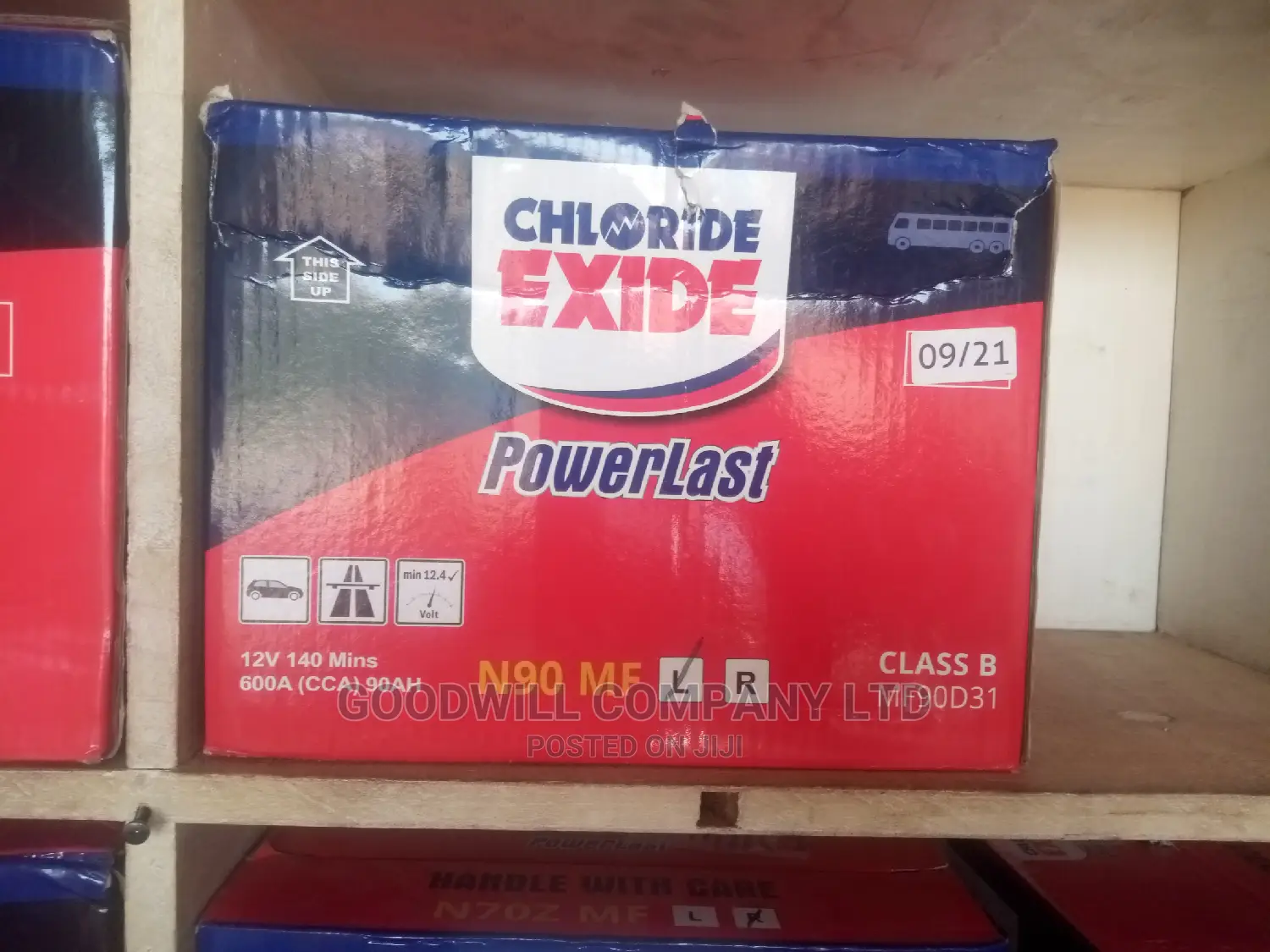 N90 90ah MF Chloride Exide Battery