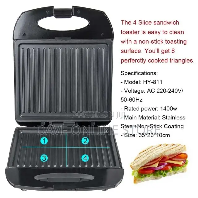 4 in 1 Sandwich Toaster