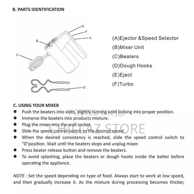 Sonkany High Power Hand Mixer