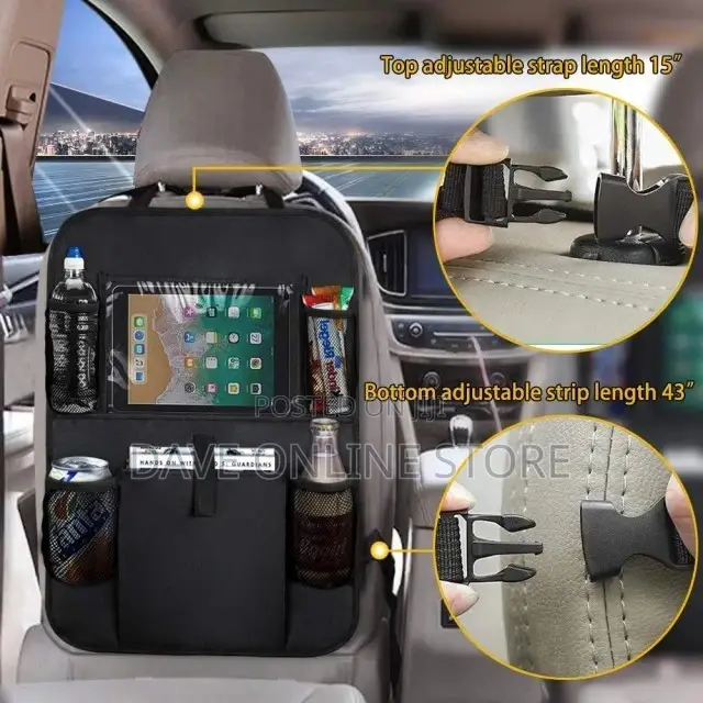 Leather Car Seat Back Bag Storage Organiser