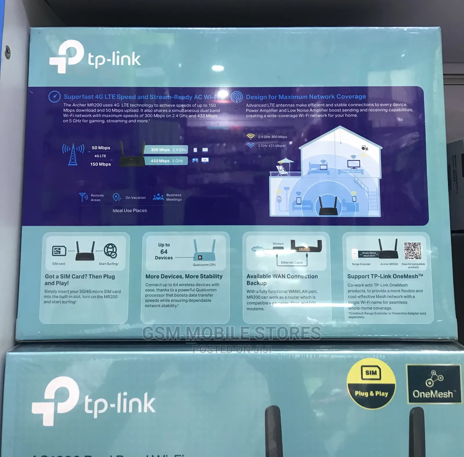 Tp-Link Archer MR200 AC750 Wireless Dual Band 4G LTE Router