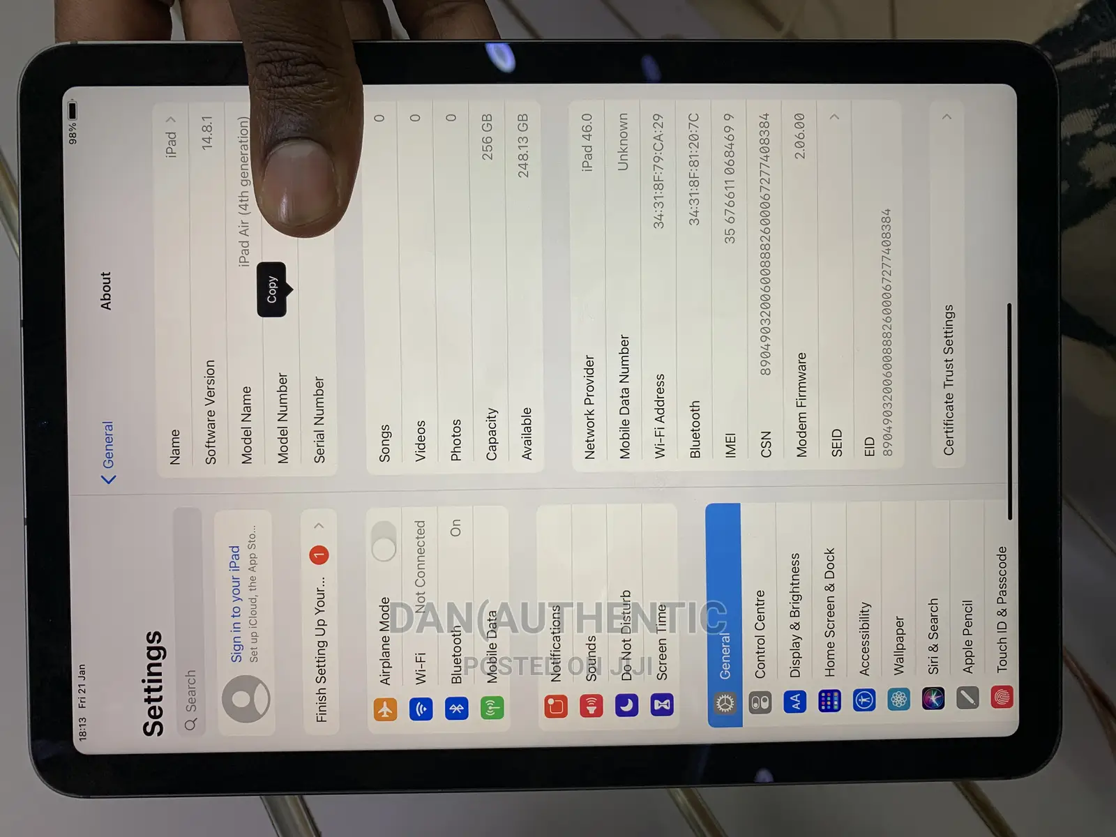 Apple iPad Air (2020) 256 GB Gray