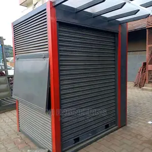 Steel Kiosk With Roller Shutter a Pergola Shade