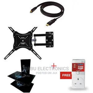 Tv Mount+Double Shelves Tv Mount +HDMI Cable+TV Guard