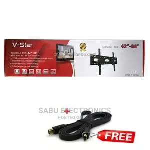 Tilted Tv Wall Mount Suitable for 42 to 86"+Free Hdmi Cable
