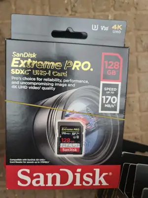 Sandisk Extreme Pro SDXC 4K USH-1 Card 128GB