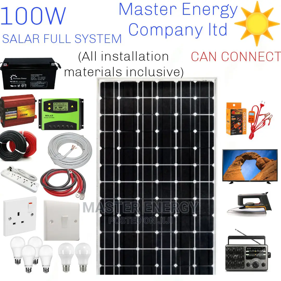 100W Solar System Full Kit