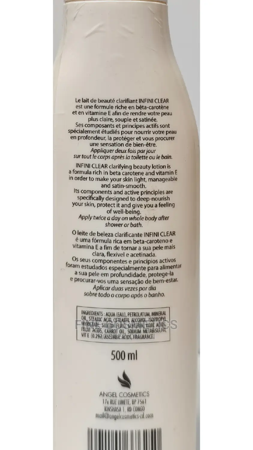 INFINI CLEAR Clarifying Body Lotion With Carrot Oils 500ml