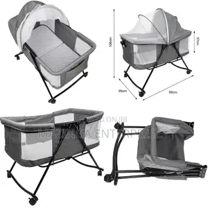 Baby Cradle Bed With Rollers(0-24months)