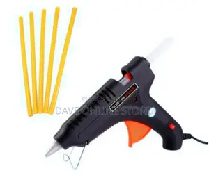 100 W Black Glue Gun With Yellow Stick