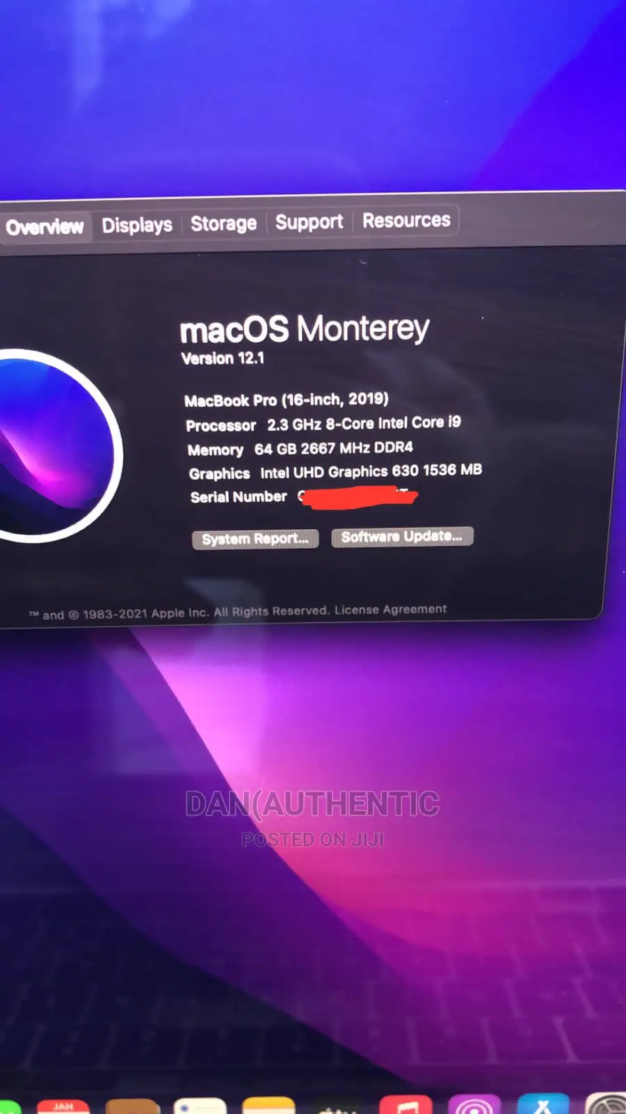 Laptop Apple MacBook Pro 2019 64GB Intel Core I9 SSD 2T
