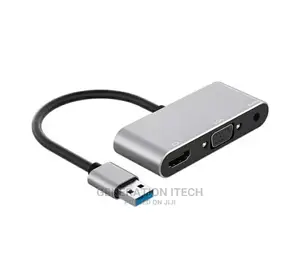 3in1 USB to HDMI+ VGA-1080P Video- Audio for Computer -Tv
