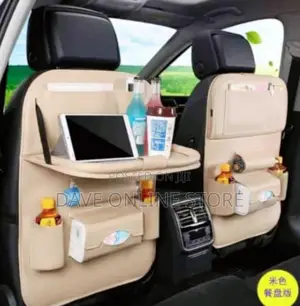2 Pieces Leather Back Seat Organizer
