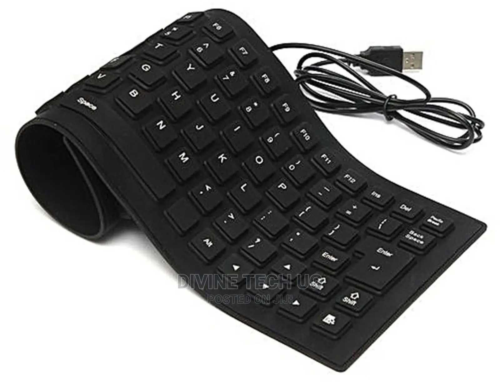 Generic Flexible Computer / Laptop USB Keyboard - Black