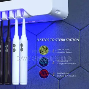 Smart UV Light Sterilizer Toothbrush Toothpaste Dispenser